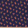Bedruckte Baumwolle INSANO Blau / Rosa